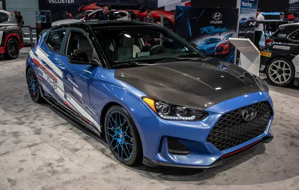 Hyundai, Blue, Veloster, SEMA 2018, Veloster Turbo