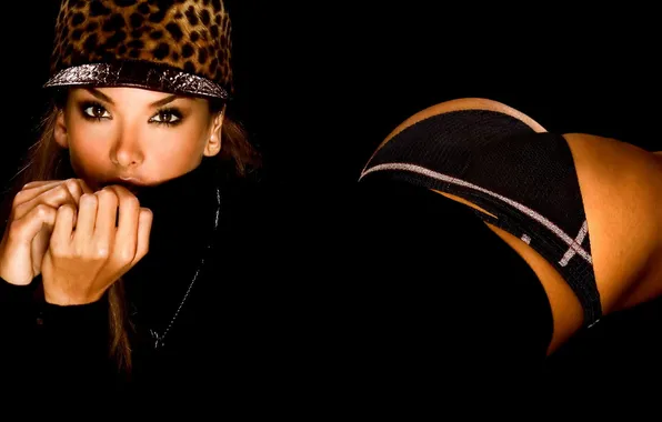 Попка, глаза, взгляд, обои, трусики, alessandra, шляпка, ambrosio