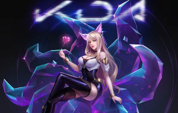 Игра, лиса, game, красивая девушка, Akali, League of Legends, привлекательная, LOL