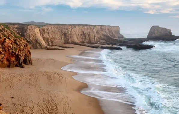 Картинка California, Santa Cruz County, Panther Beach