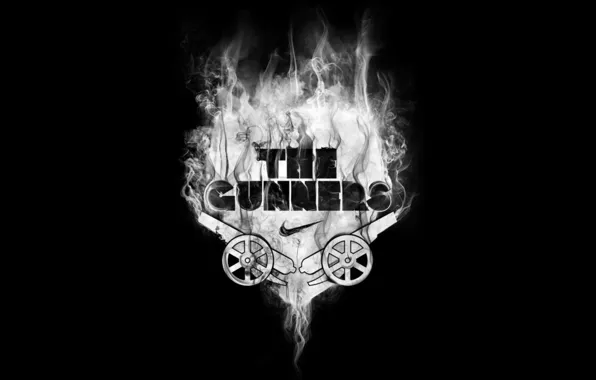 Картинка фон, дым, пушки, Арсенал, art, Nike, Arsenal, Football Club