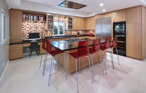 Дизайн, мебель, стулья, тень, кухня, Design, Interior, Kitchen
