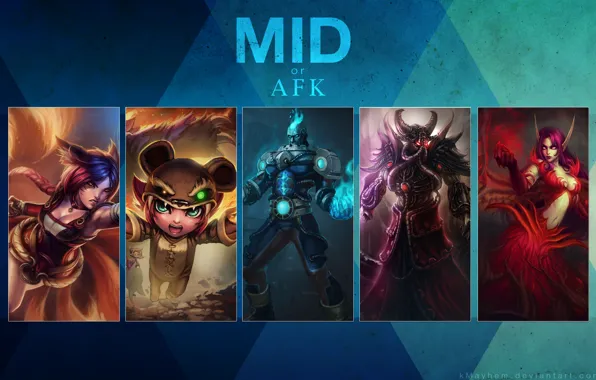 League of legends, afk, mid