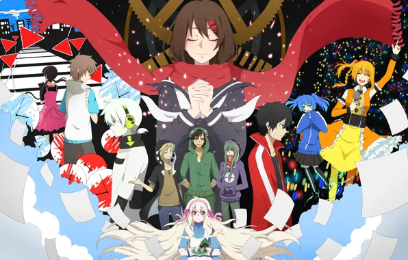 Аниме, персонажи, Kagerou Project, Проект "знойный Туман", Проект Знойный туман