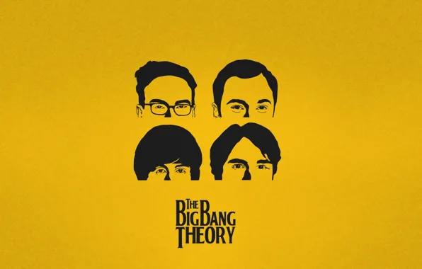 Желтый, фон, голова, сериал, The Big Bang Theory