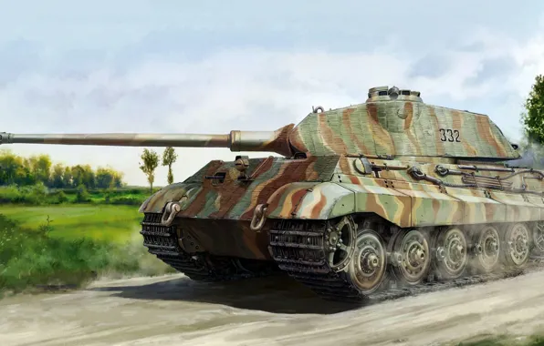 Porsche, вермахт, Panzerkampfwagen VI Ausf. B, Тигр II, немецкий тяжёлый танк