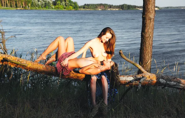 Природа, Девушка, Река, Эротика, Секси, Красивая, Yarina, Vittoria
