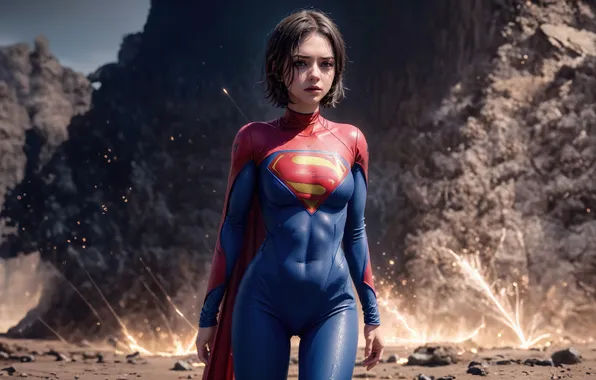 Картинка emblem, sasha, supergirl, calle