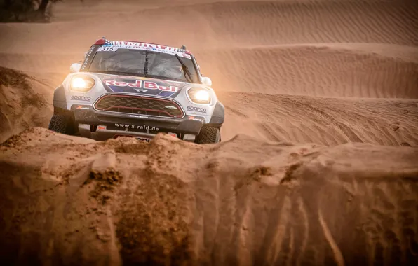 Песок, Mini, Спорт, Пустыня, Машина, Гонка, Фары, Rally