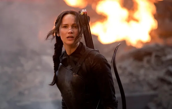 Картинка Jennifer Lawrence, Katniss, The Hunger Games:Mockingjay, Голодные игры:Сойка-пересмешница