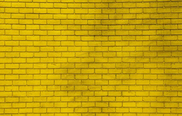 Жёлтый, стена, краска, wall, кирпичи, yellow, bricks, paint