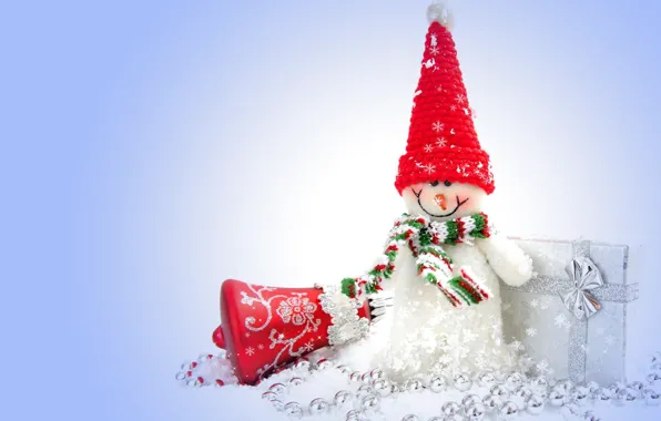 Праздник, подарок, Рождество, Новый год, снеговик, christmas, merry, snowman