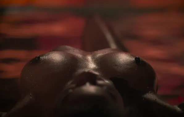 Dark, black, boobs, water, tits, spa, relaxation