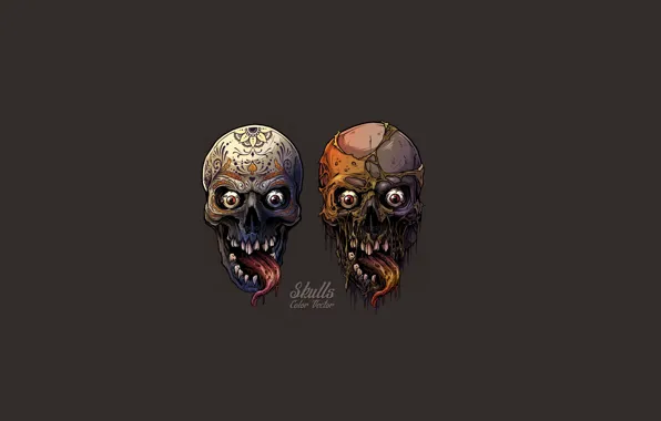 Язык, черепки, череп, gb_art