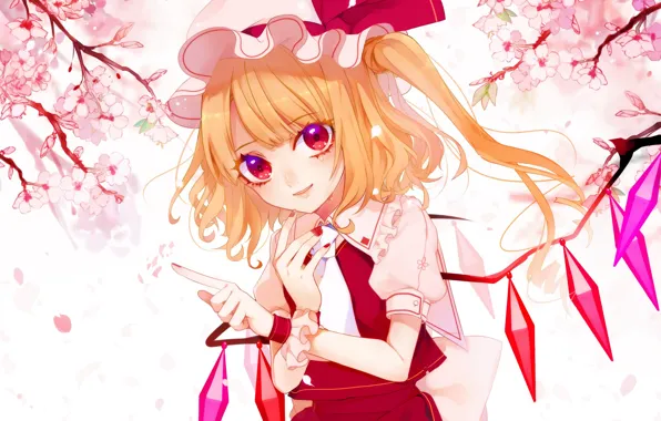 Цветы, весна, девочка, Touhou, Тоухоу