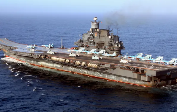 Крейсер, вертолёты, Адмирал Кузнецов, Авианесущий, самоллёты