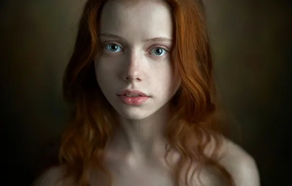 Картинка портрет, прелесть, рыжеволосая, зеленоглазая, Alexander Vinogradov, Екатерина Ясногородская