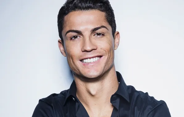 Картинка взгляд, улыбка, мужчина, рубашка, Cristiano Ronaldo