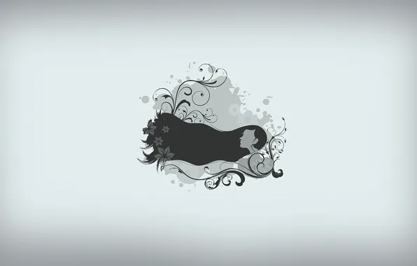 Картинка девушка, абстракция, волосы, минимализм