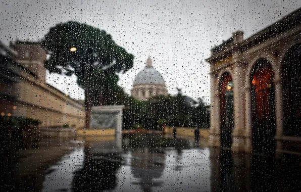 Капли, дождь, Рим