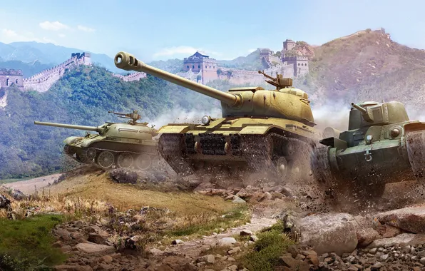 Картинка war, танки, World of Tanks, концепт арт, китайские танки