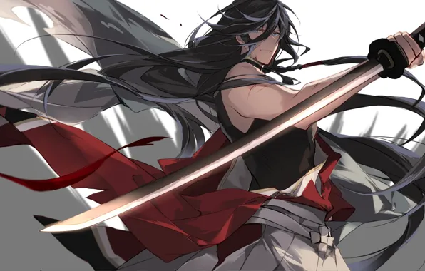 Меч, аниме, арт, парень, Touken ranbu, Танец Мечей