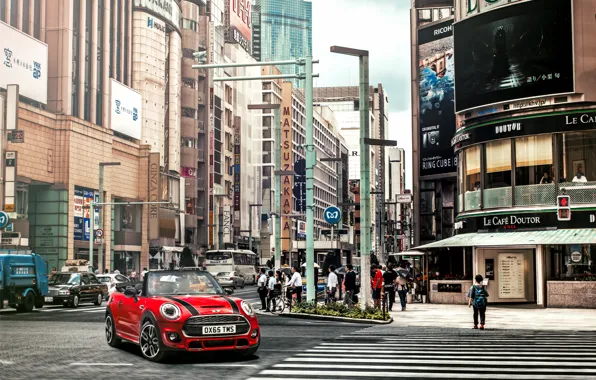 Картинка city, город, Mini, мини, купер, Cabrio, Cooper S, F57