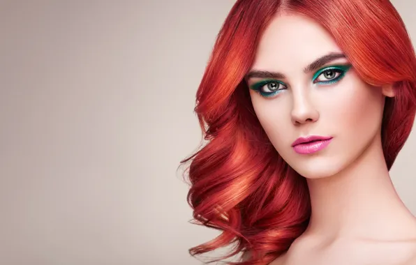 Девушка, стиль, модель, макияж, прическа, рыжие волосы, Oleg Gekman