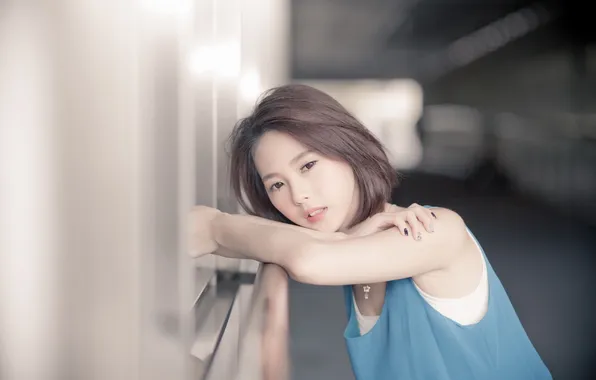 Взгляд, девушка, азиатка