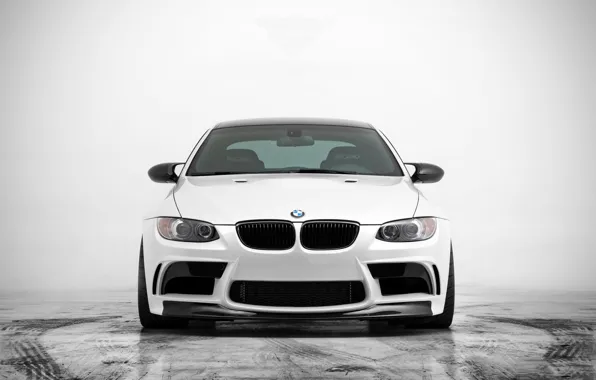 Бмв, BMW, белая, white, front, E92, GTS5