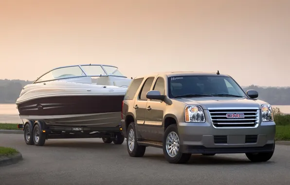Лодка, прицеп, GMC, Yukon