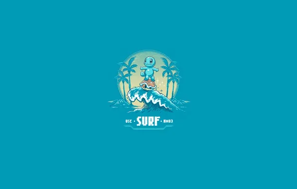 Минимализм, покемон, HM03, Surfwear