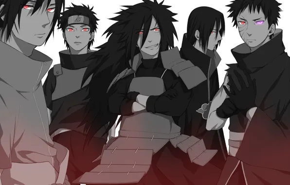 Арт, парни, Наруто, Naruto, Учиха, клан