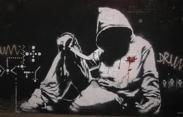 Картинка Graffiti, Banksy, Hoodie