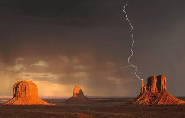 Картинка usa, arizona, monument valley l, ighting