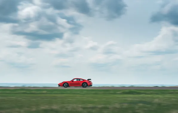 Картинка car, 911, Porsche, sky, Porsche 911 GT3, side view