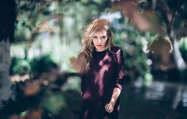 Взгляд, девушка, блондинка