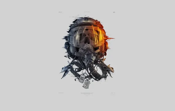 Skull, aircraft, Battlefield, helmet