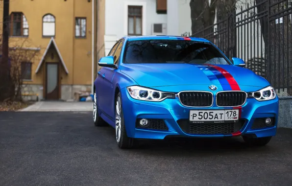 Картинка BMW, Car, Blue, 335i, xDrive