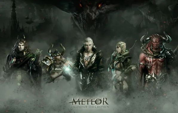 Арт, fantasy, battle, RPG, Legend of the Cryptids, Meteor, Choi Yongjae