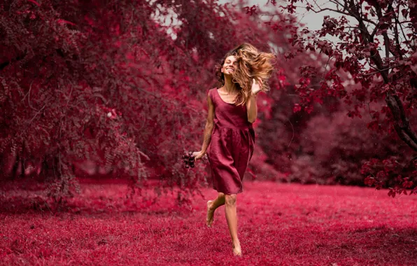 Картинка девушка, природа, сад, платье, Ilya Pistoletov, Katerina Klein