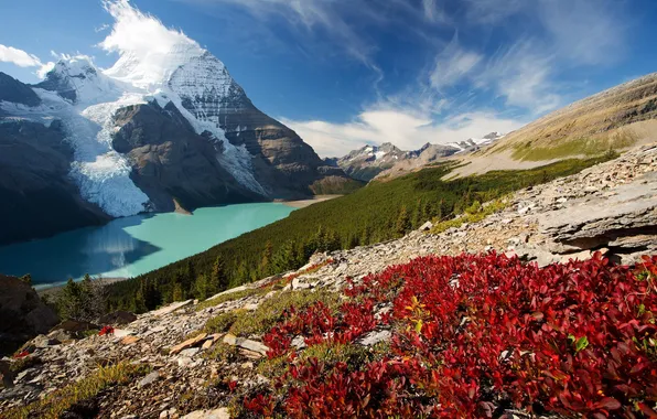 Картинка пейзаж, горы, природа, озеро, Канада