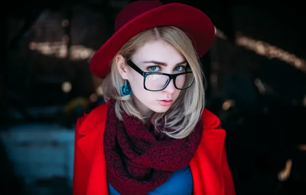 Red, girl, watch