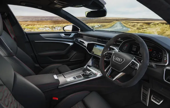 Audi, интерьер, салон, RS 7, 2020, UK version, RS7 Sportback