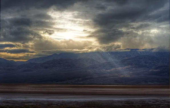 Солнце, облака, горы, sunshine, mountains, clouds