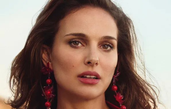 Портрет, Natalie Portman, Натали Портман, шатенка, красотка, крупным планом