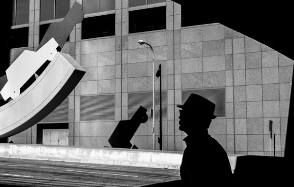 Wallpaper, Photo, Silhouette, Man, Lantern, Rinzi Ruiz, Black & White