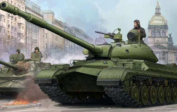 Рисунок, арт, советский тяжёлый танк, Т-10М