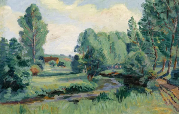 Пейзаж, картина, Арман Гийомен, Armand Guillaumin, Жуи-ан-Жоза