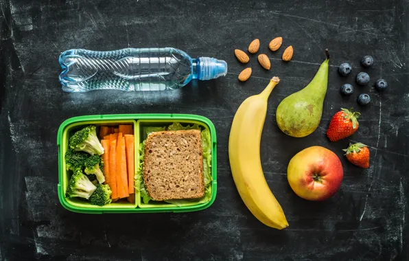 Water, food, healthy food